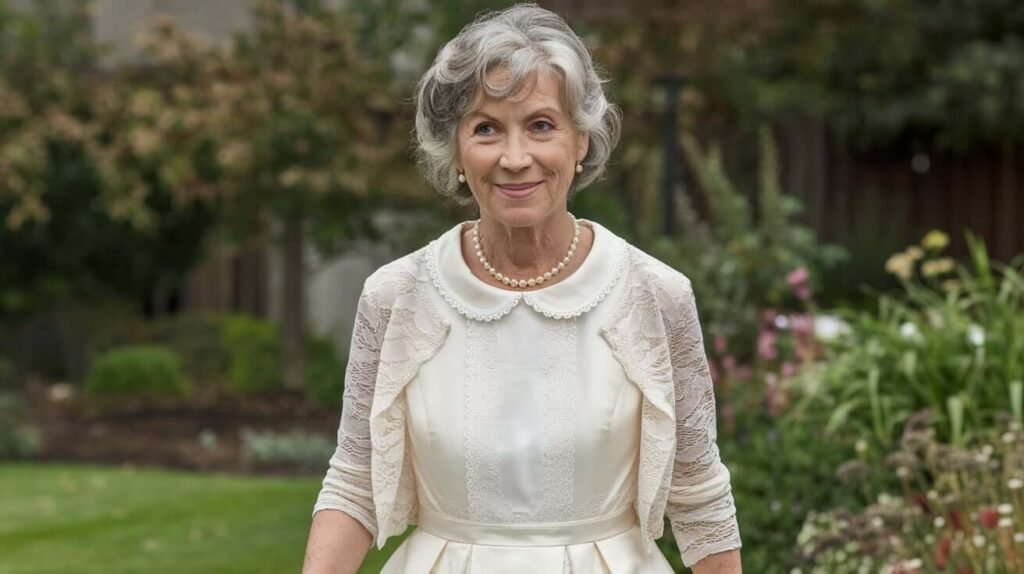 Can older women wear Peter Pan collars for weddings