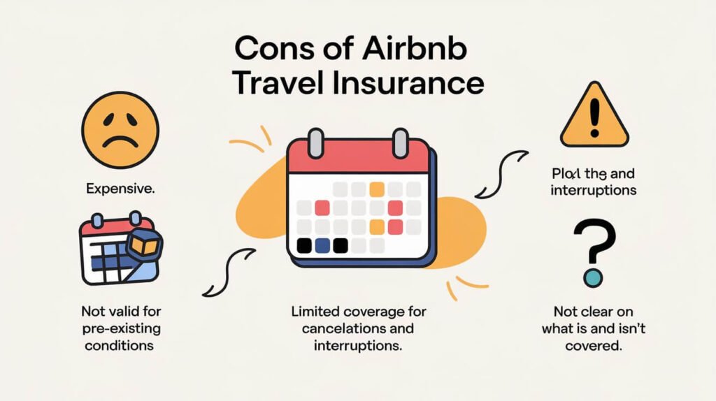 Cons of Airbnb Travel Insurance