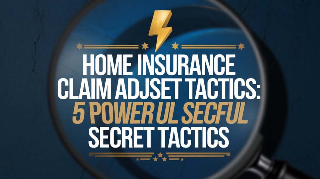 Home Insurance Claim Adjuster Secret Tactics