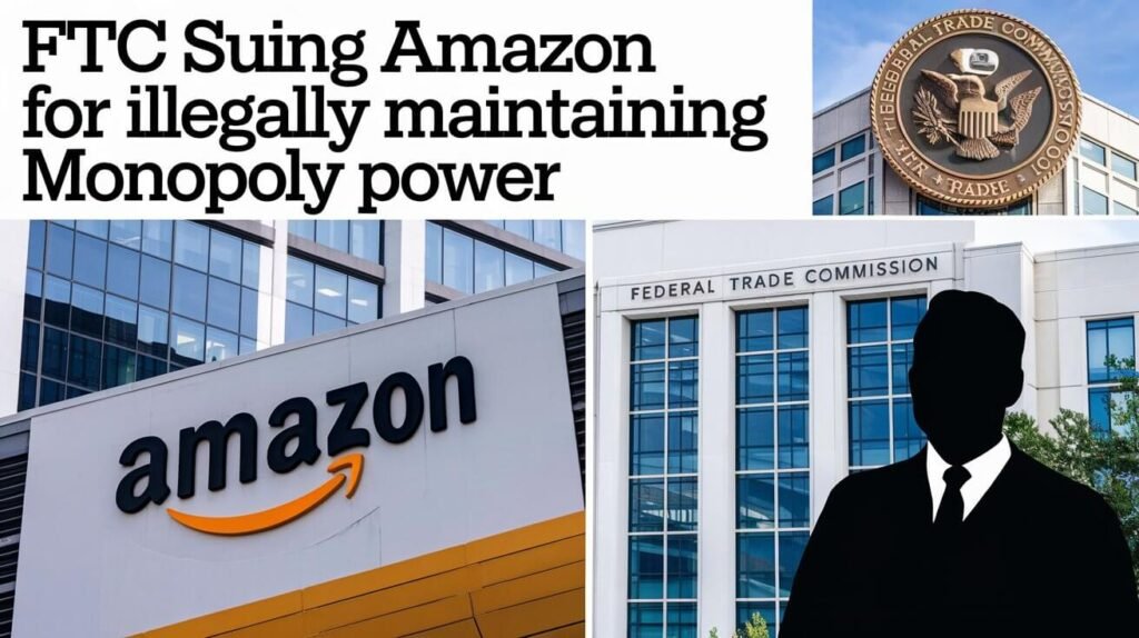 How is the FTC suing Amazon for illegally maintaining monopoly power